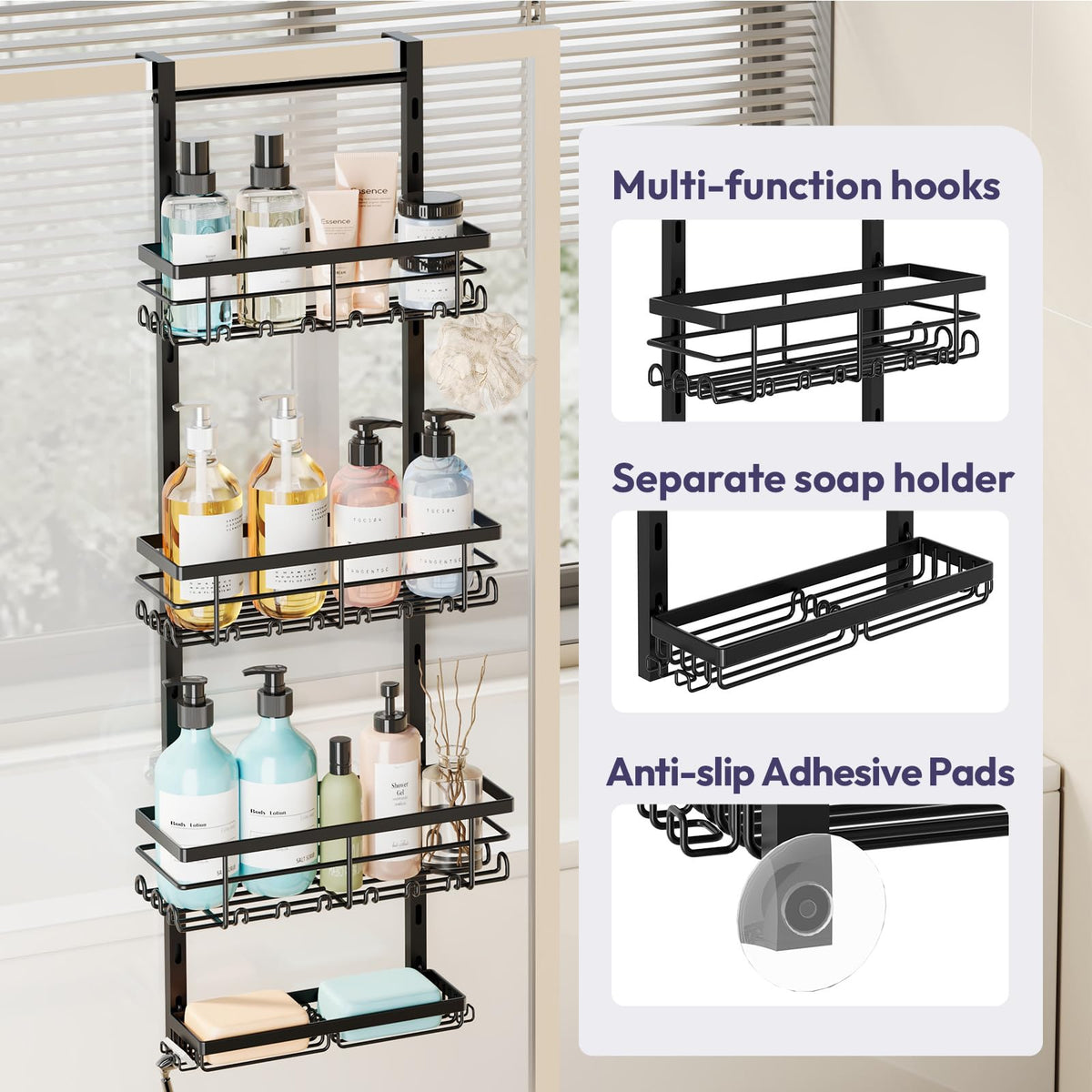 SWTYMIKI adjustable shelves accommodate tall bottles for flexible setup
