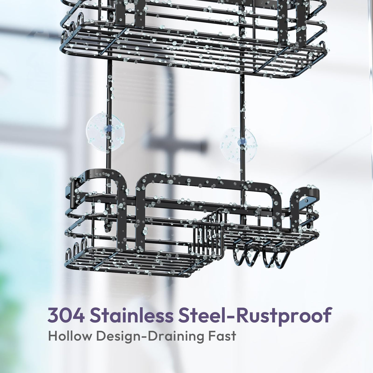 SWTYMIKI anti-slip brackets keep the organizer stable when loaded.