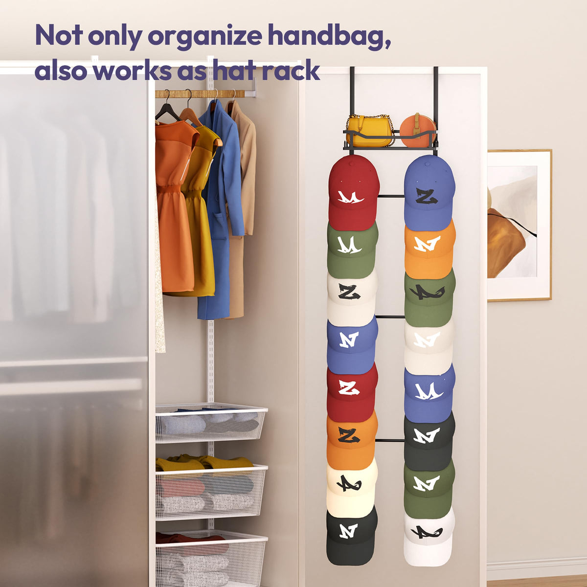 SWTYMIKI anti-sway pads keep the rack stable.