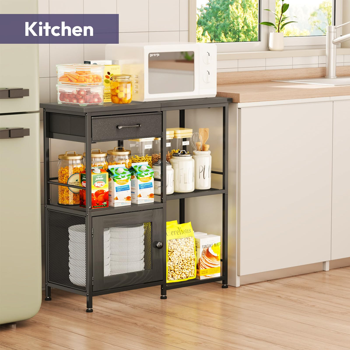 SWTYMIKI durable iron and wood frame supports daily use with a stylish farmhouse look.