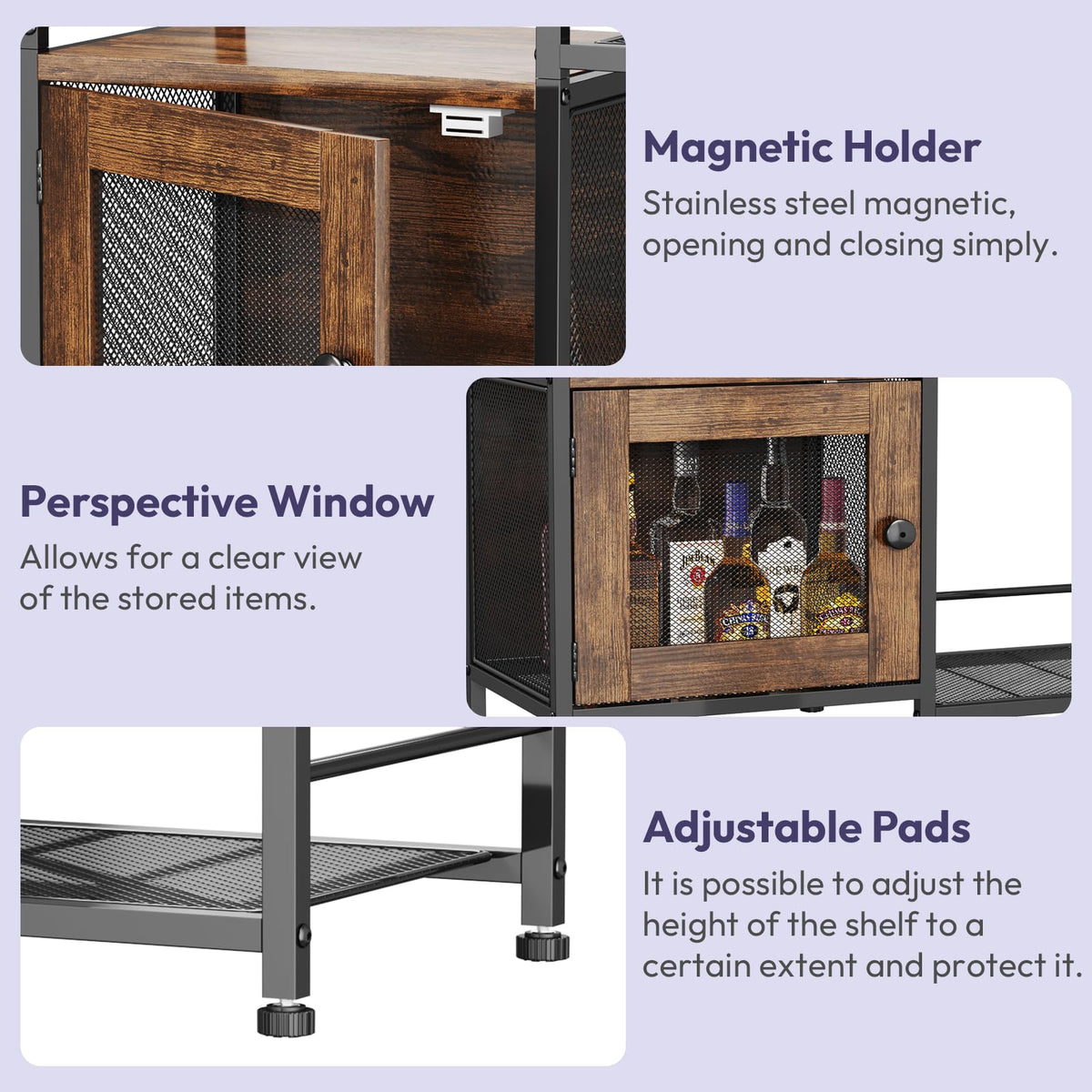 SWTYMIKI Coffee Bar easy assembly with labeled parts and video.