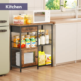 SWTYMIKI Coffee Bar hidden drawer storage for beans and spoons.