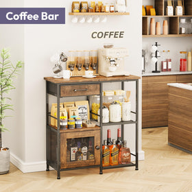 SWTYMIKI Coffee Bar invisible magnets enable smooth opening and closing.