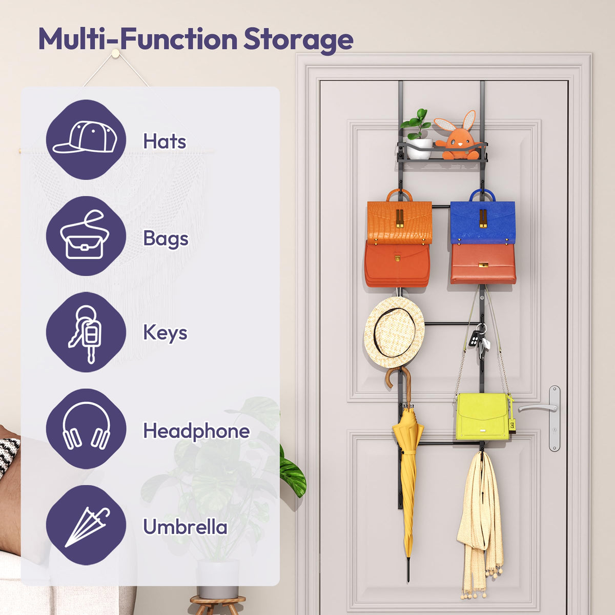 SWTYMIKI dual-installation design offers flexible door or wall mounting.