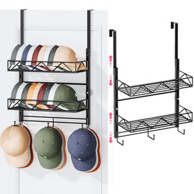 SWTYMIKI over door hat organizer display with three-tier hats