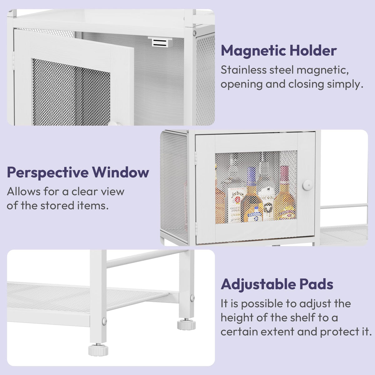 SWTYMIKI see-through door storage allows quick view without clutter.