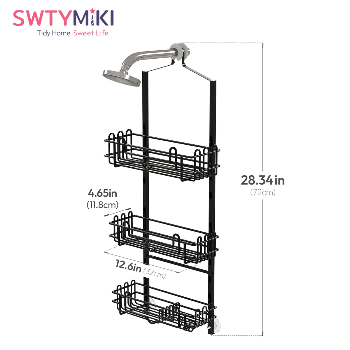 SWTYMIKI black design fits modern bathrooms with reliable durability.