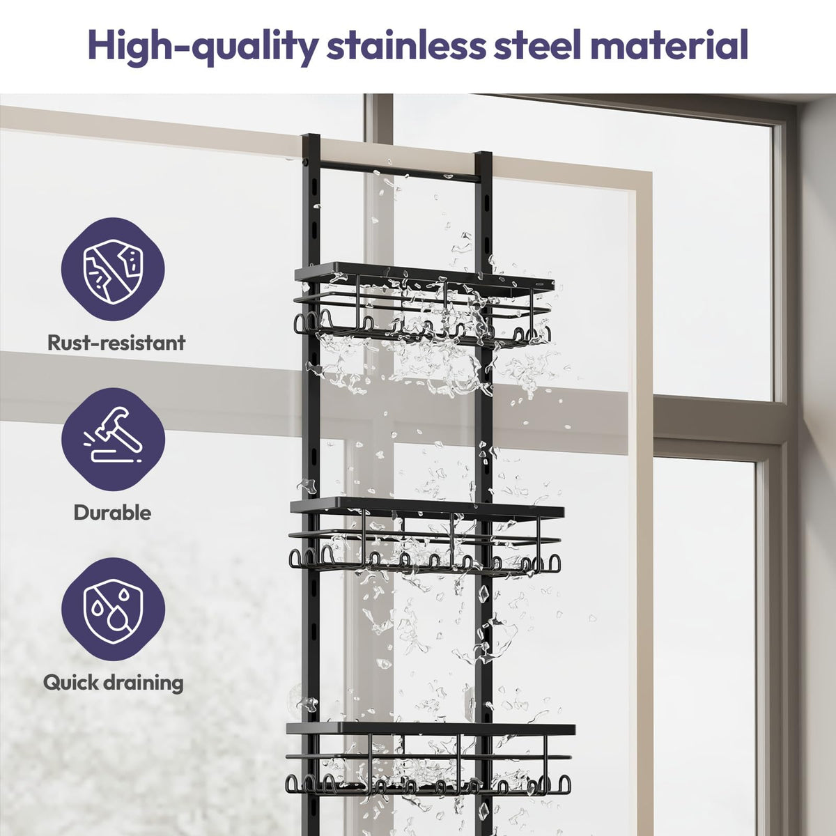 SWTYMIKI stable anti-slip design protects doors from scratches