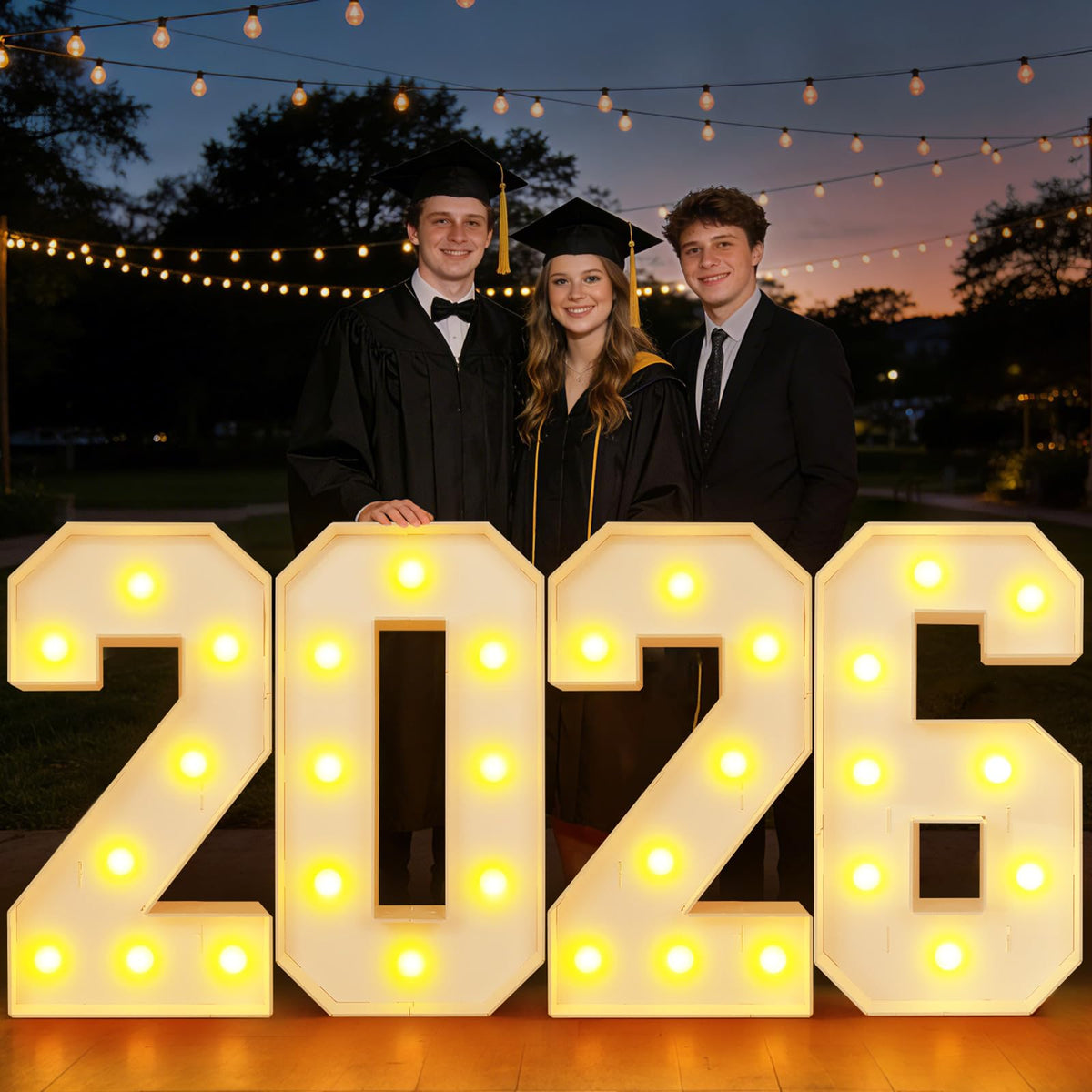 SXJINGLIMY 2026 graduation marquee numbers during assembly for a bold party display.