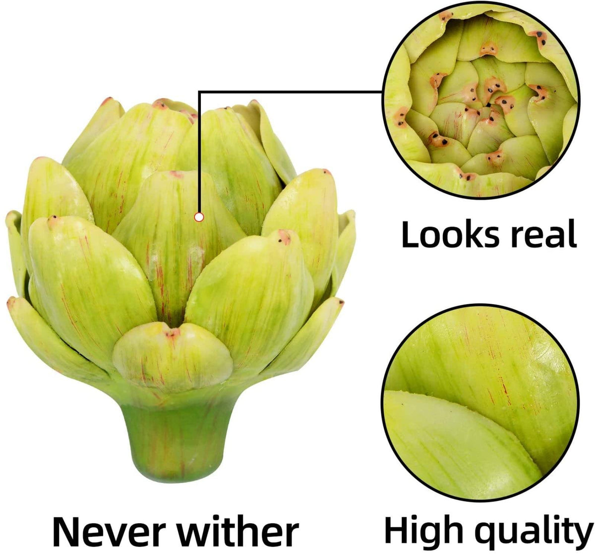 Sxowihz artichoke kitchen display adds greenery with low maintenance.