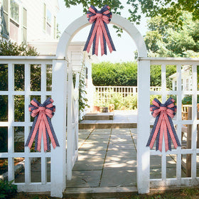 SY Super Bang bow decor for fence or fireplace displays.