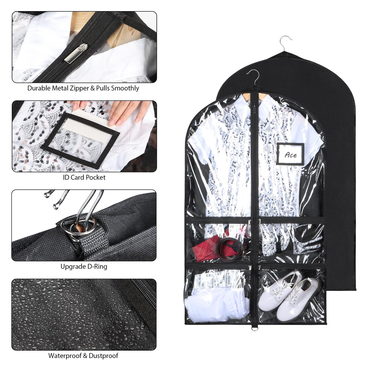 Syeeiex bag with durable nylon zippers built for repeated use