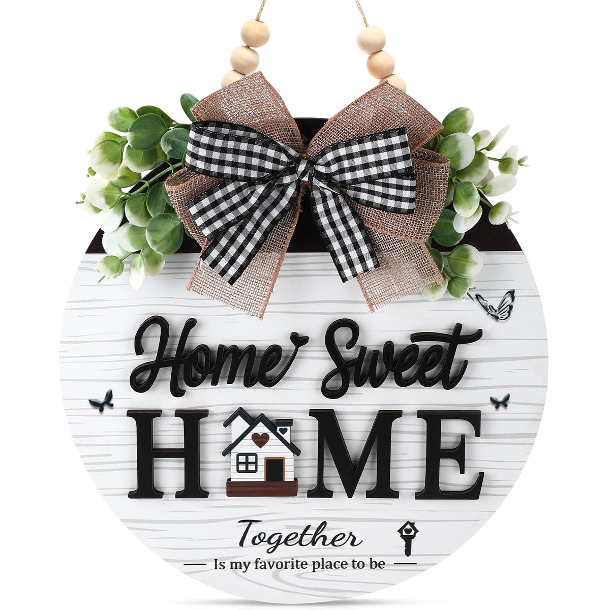 Sylixonae Home Sweet Home Sign 3D welcome elements enhance entryway appeal.