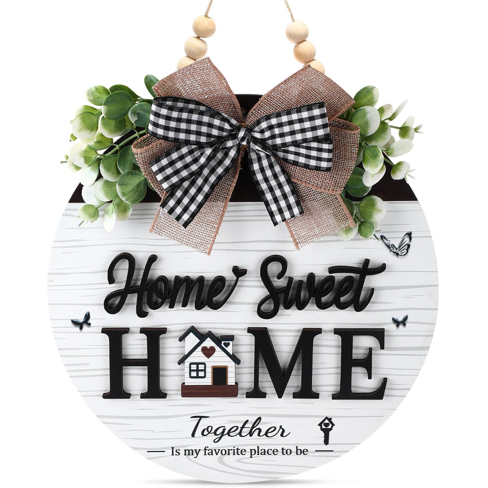 Sylixonae Home Sweet Home Sign 3D welcome elements enhance entryway appeal.