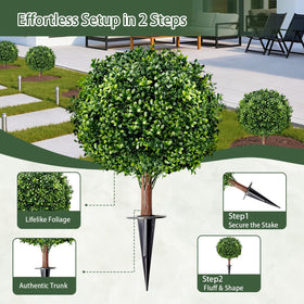 SylvanVerse ground spike helps outdoor topiaries stay planted securely.
