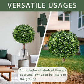 SylvanVerse patio topiary ball enhances garden borders with symmetry.