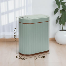 SYNCVIBE 2-gallon trash bin offers compact capacity for small spaces and quick daily disposal.