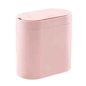 SYNCVIBE bathroom trash can with automatic lid opens hands-free for convenience.
