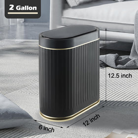 SYNCVIBE compact 2-gallon trash bin fits small spaces and hides waste neatly.