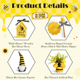SYNCVIBE HOME letter sign complements bee decor for cozy mantels.