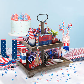 SYNCVIBE red America car miniature — vintage Americana vignette charm.