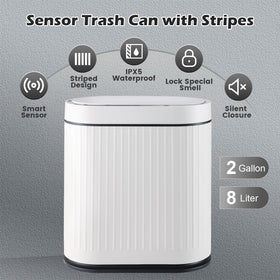 SYNCVIBE slim space-saving trash can fits narrow corners