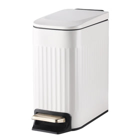 SYNCVIBE Slim trash can with soft-close lid for quiet disposal