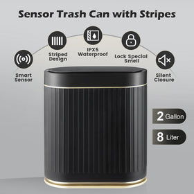 SYNCVIBE fixed-ring keeps bags securely in place for tidy disposal.