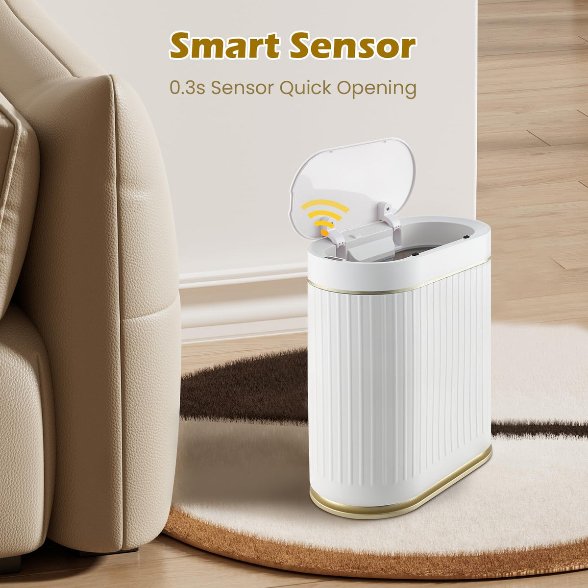 SYNCVIBE trash bag ring keeps bags hidden and secure during disposal.