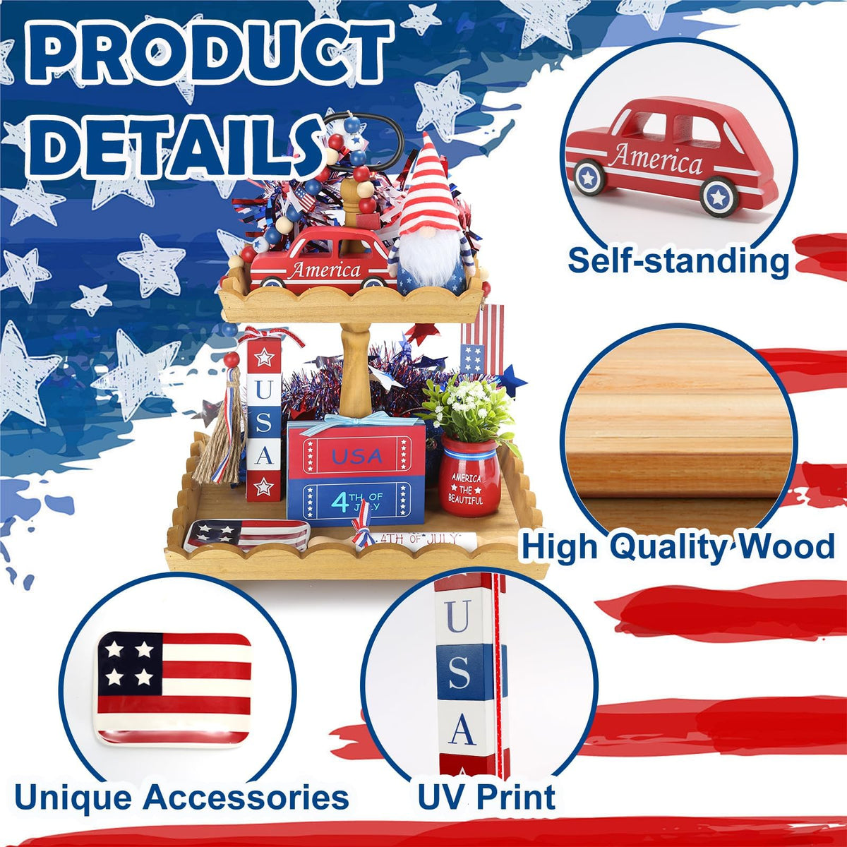 SYNCVIBE vertical USA star block — bold focal point for patriotic displays.