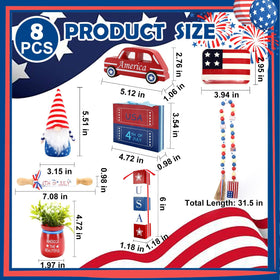 SYNCVIBE wooden bead garland flag tag — adds layered texture to tiered trays.