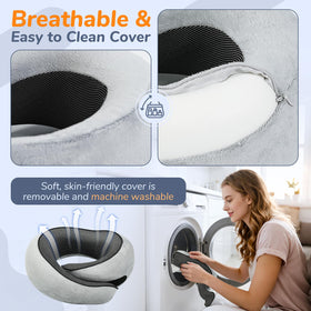 SYNNA pillow with skin-friendly washable cover for easy cleaning