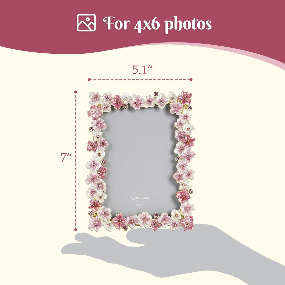 Synovana floral detail closeup frame emphasizes delicate petals and sparkle