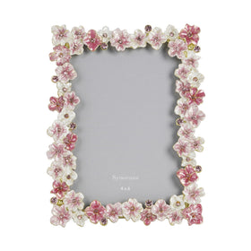 Synovana pink flower frame 4x6 highlighting romantic memories on a tabletop