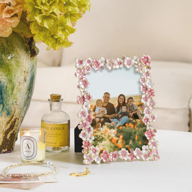 Synovana pink flower frame bedroom decor adds soft floral elegance.