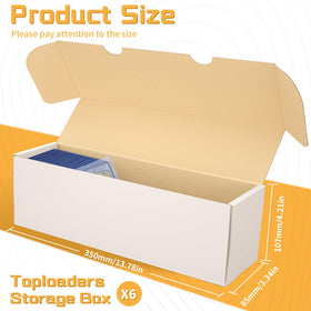 sysdmno six-pack card storage box stackable saves space and organizes