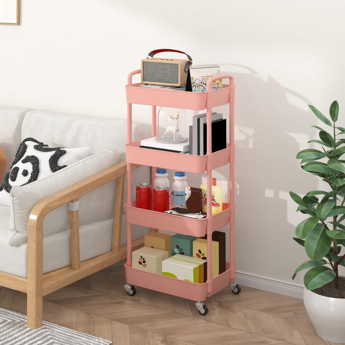 Sywhitta cart wheels with locking system for stability