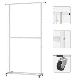 Sywhitta rack with four 360° wheels for easy mobility during cleaning or rearranging