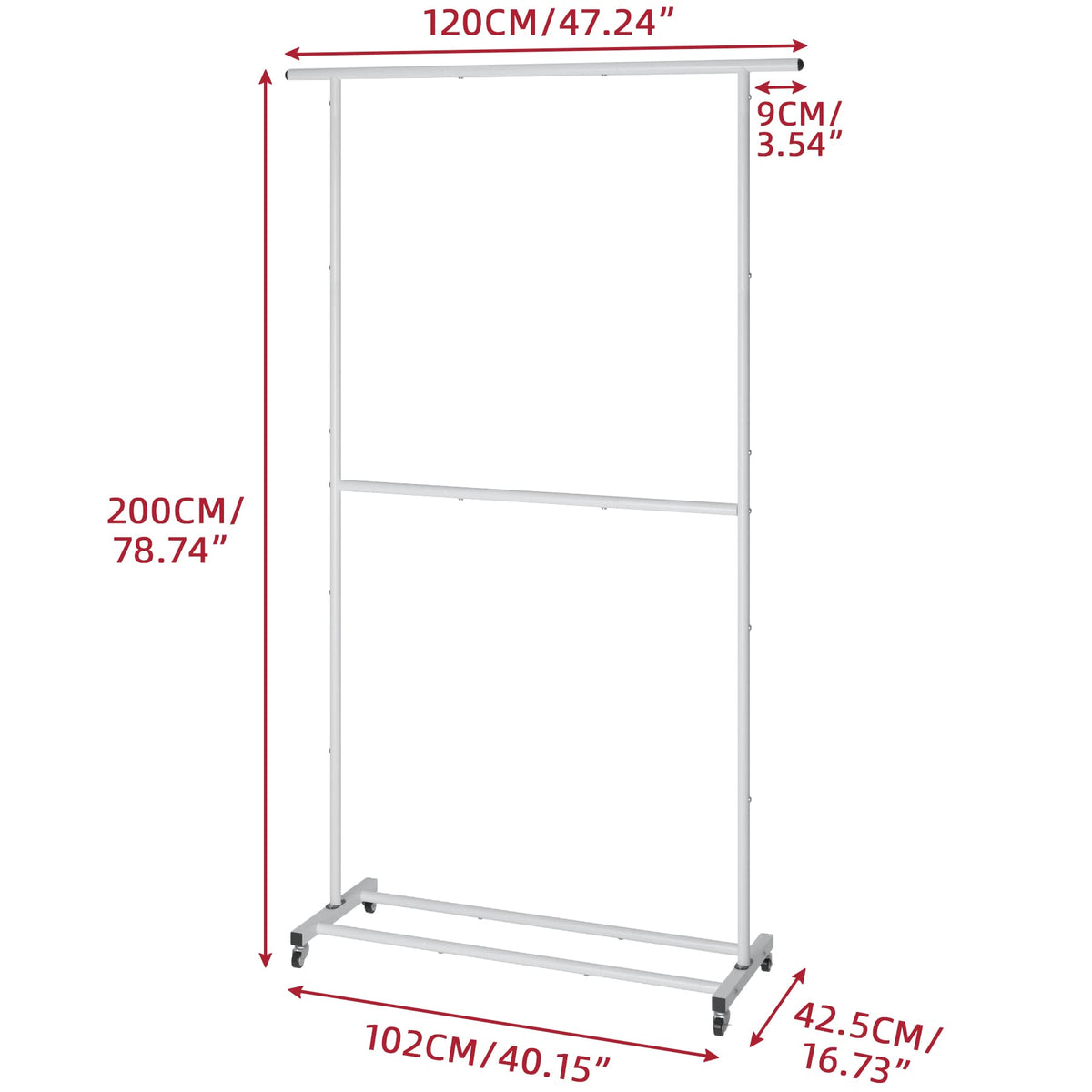 Sywhitta rack in a laundry room shows versatile storage for clothes and accessories