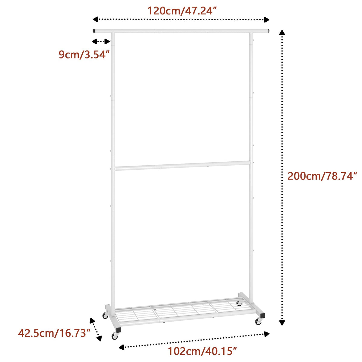 Sywhitta drying top area ideal for coats and dresses.