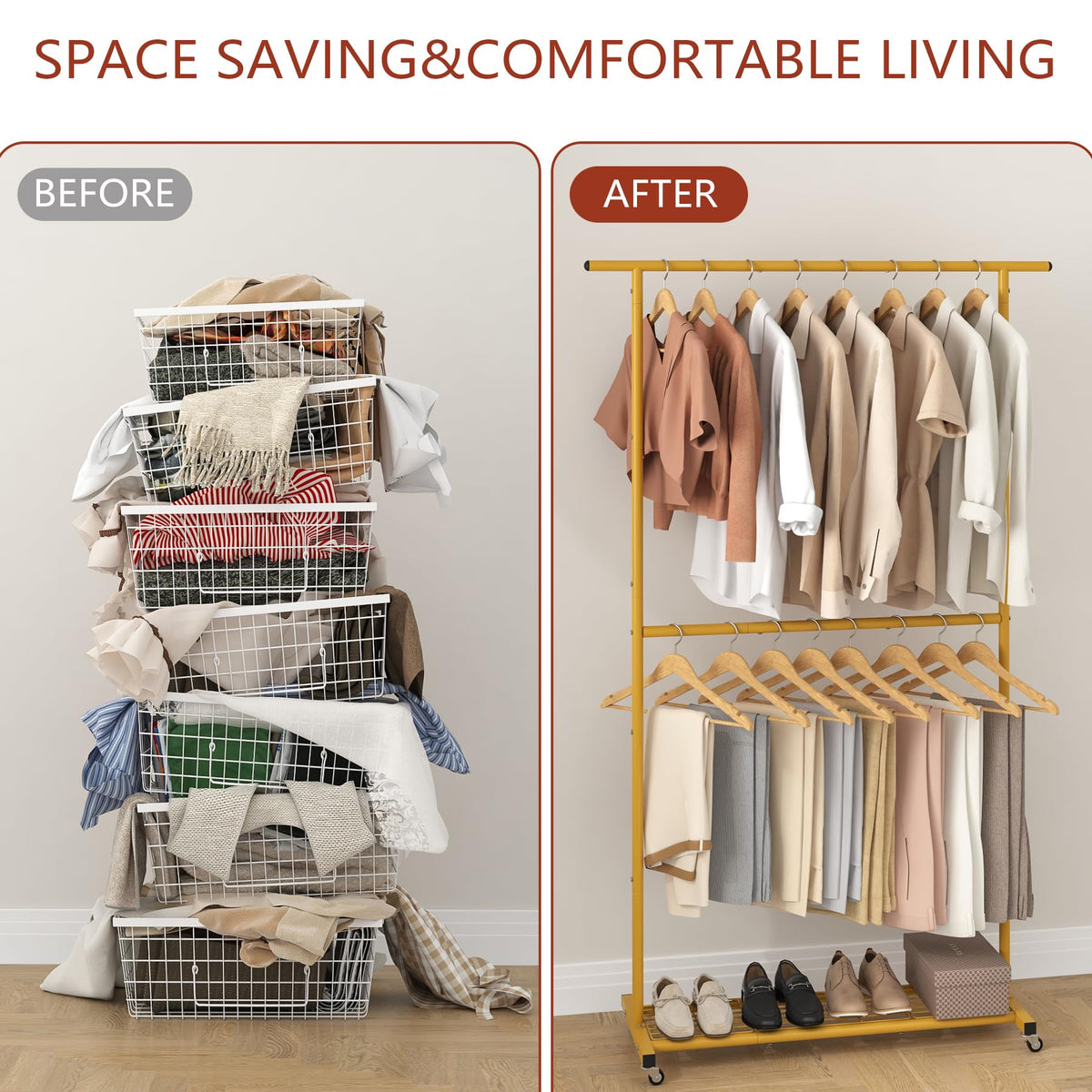 Sywhitta garment rack easy assembly instructions and setup