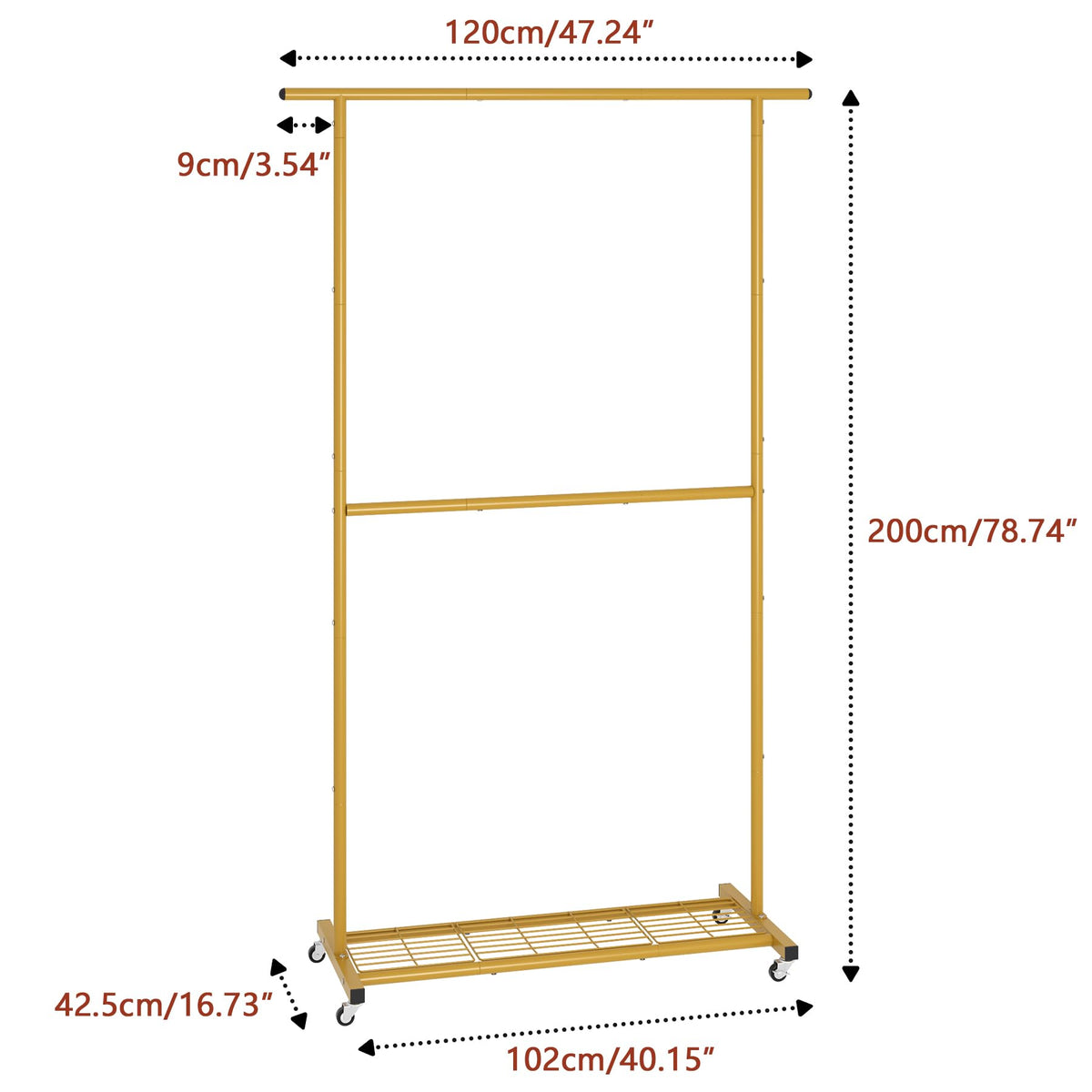 Sywhitta garment rack bottom mesh shelf for shoes or boxes