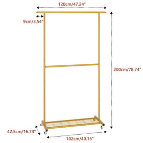 Sywhitta garment rack bottom mesh shelf for shoes or boxes