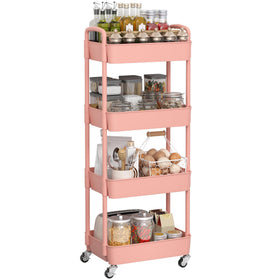 Sywhitta pink utility cart close up highlighting smooth surface