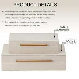 SYYSY velvet lined interior in beige shagreen box cushions items
