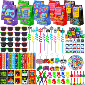SZCECHRE 170-piece video game party favors kit with vibrant goody bags for rewards