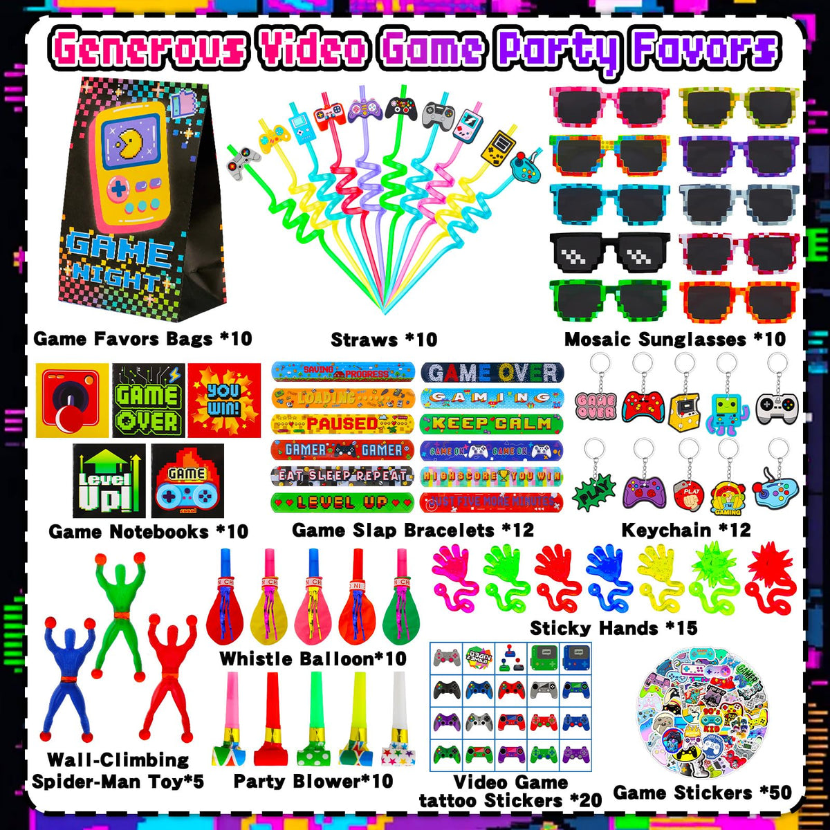 SZCECHRE themed goody bags showcasing 10 designs for prizes and party giveaways