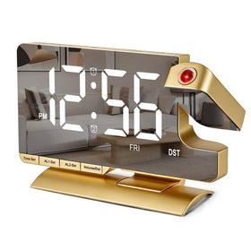 SZELAM projector displays time on wall with rotating lens, ideal for kids' rooms