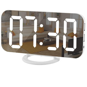 SZELAM digital clock large display on a clean nightstand for easy time reading