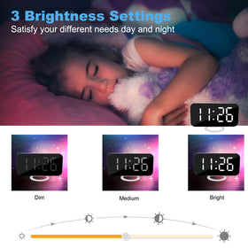 SZELAM digital clock quiet alarm in a serene bedroom setting